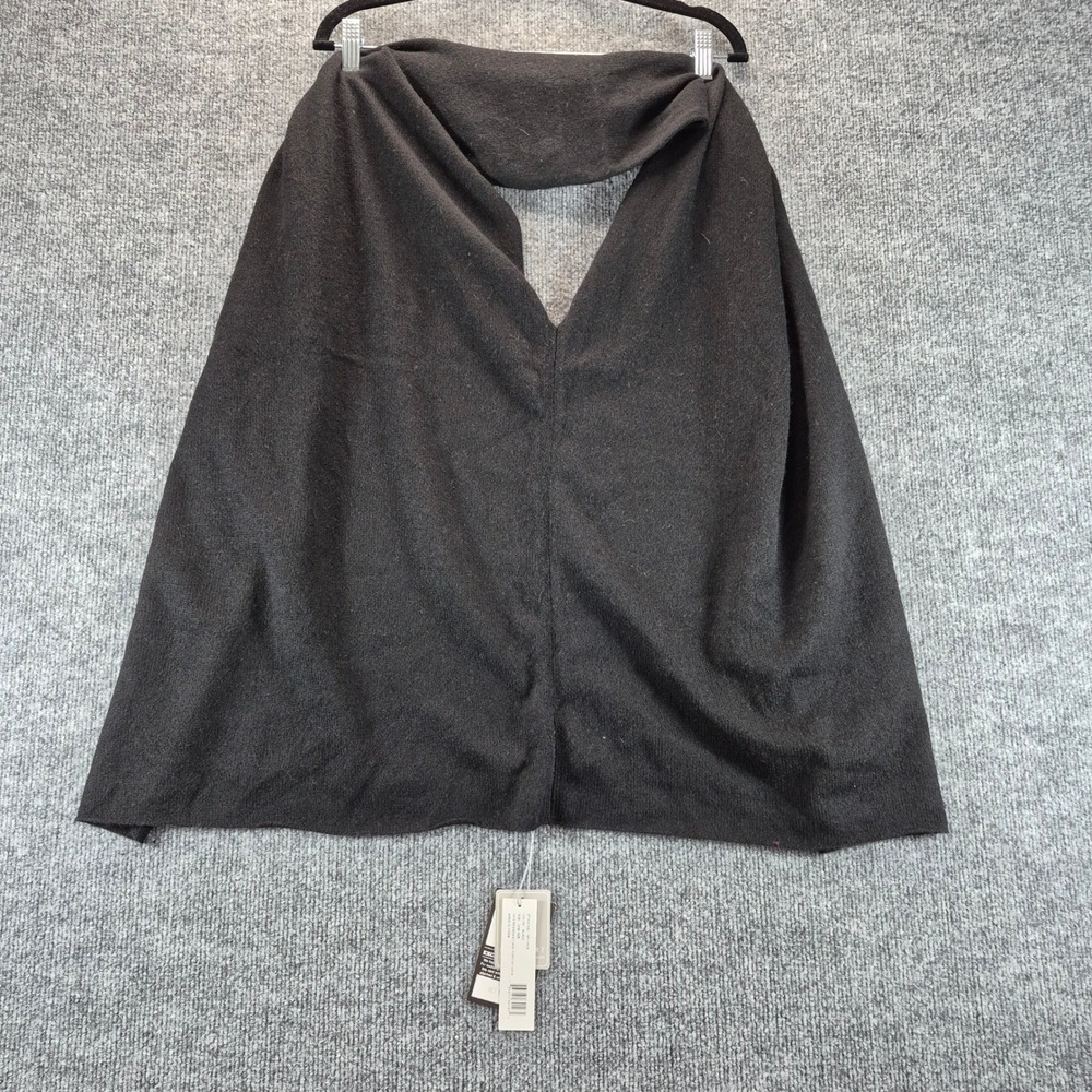 In Cashmere Poncho Wrap 100% Cashmere One Size Black Women